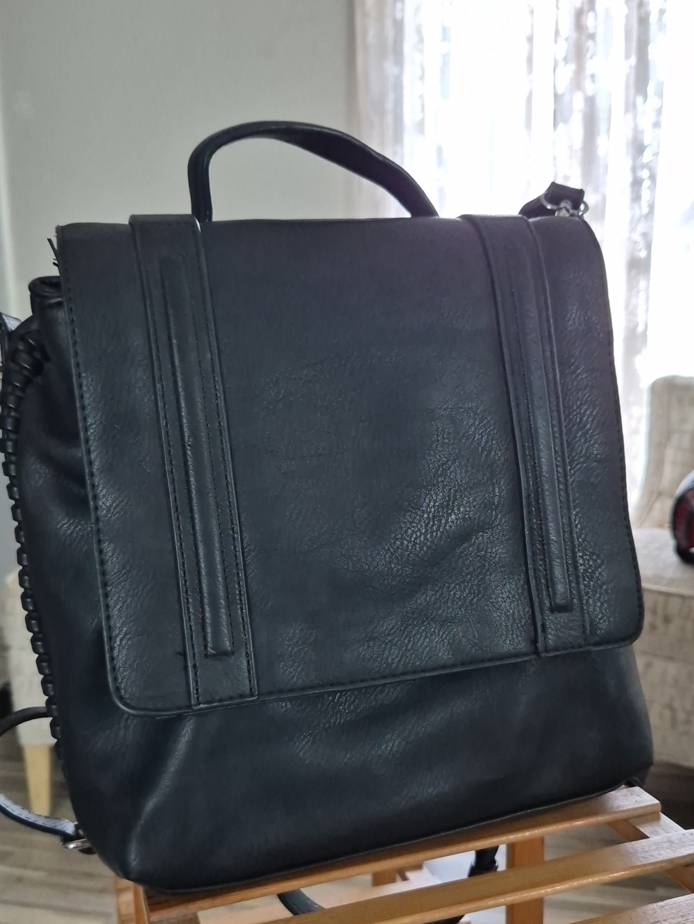 ANTIK KRAFT Black Women's Leather Tote Bag